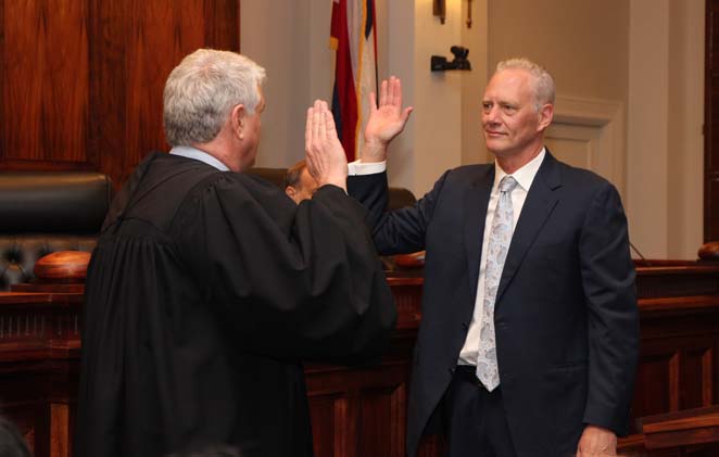Michael D. Wilson Sworn In as Associate Justice