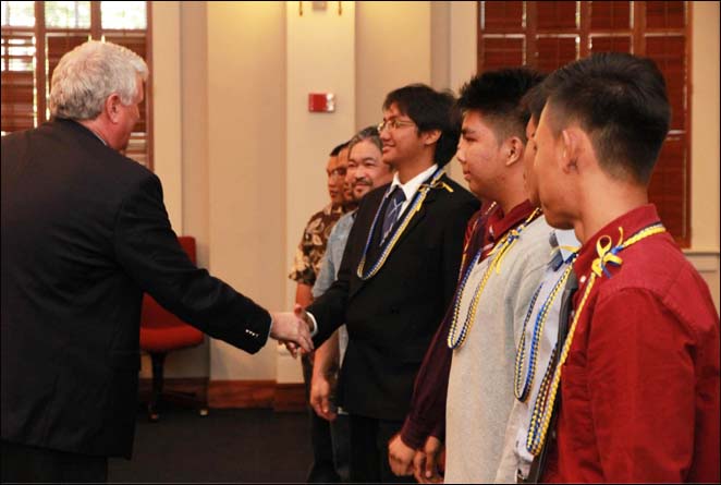 Waipahu High School students and their mentors from Communication Consulting Services, Inc. were honored by Chief Justice Mark Recktenwald at a ceremony held in the Supreme Court on May 5th..