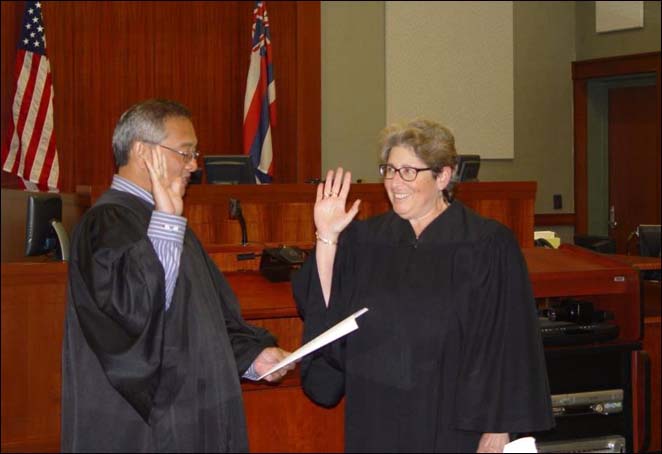 Sara Silverman being Sworn in as Per Diem Judge of the Fifth Circuit