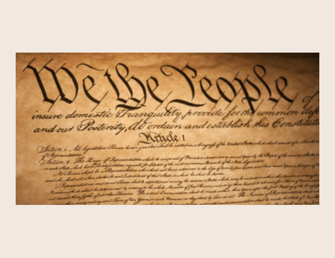 picture of a page from the US Constitution