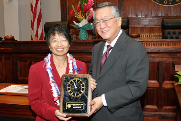 Judge Frances Wong and CJ Moon