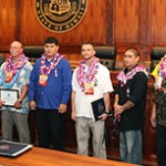 Judge Kubo with the 5 men graduating May 2016.