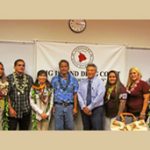 Hilo Drug Court Judge Greg Nakamura (center) with the seven graduates of Big Island Drug Court, December 8, 2016.