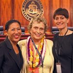 Beadie Kanahele Dawson, Esq., with Hawaiʻi State Judiciary Center for Alternative Dispute Resolution’Director Cecelia Chang and Research Analyst Anne Marie Smoke.