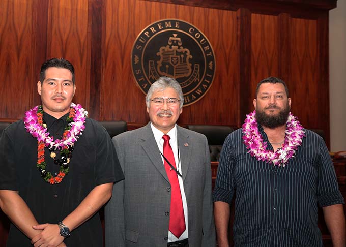 Photograph of April 6, 2018 Veterans Court Graduates