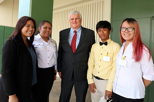 Officers of Kaimuki High School's Student Government Association were honored to meet and chat with Chief Justice Mark Recktenwald.