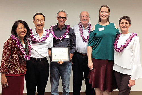 Photograph of the Conflict Resolution-Hawaii Board of Directors after winning the Peacemaker Award