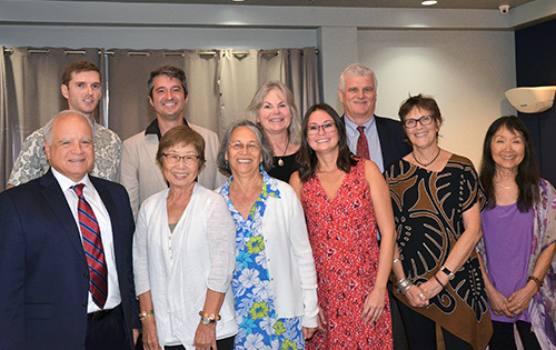 Volunteer Court Navigators who were recognized during the Maui County Bar Association’s Court Volunteer Appreciation Dinner, May 10, 2019, joined by Second Circuit Chief Judge Joseph Cardoza and Hawaii Supreme Court Chief Justice Mark Recktenwald.