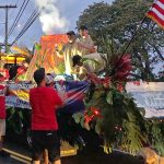 Judge Melvin Fujino and members of the Big Island Drug Court team in the 2019 Kailua-Kona Fourth of July parade.