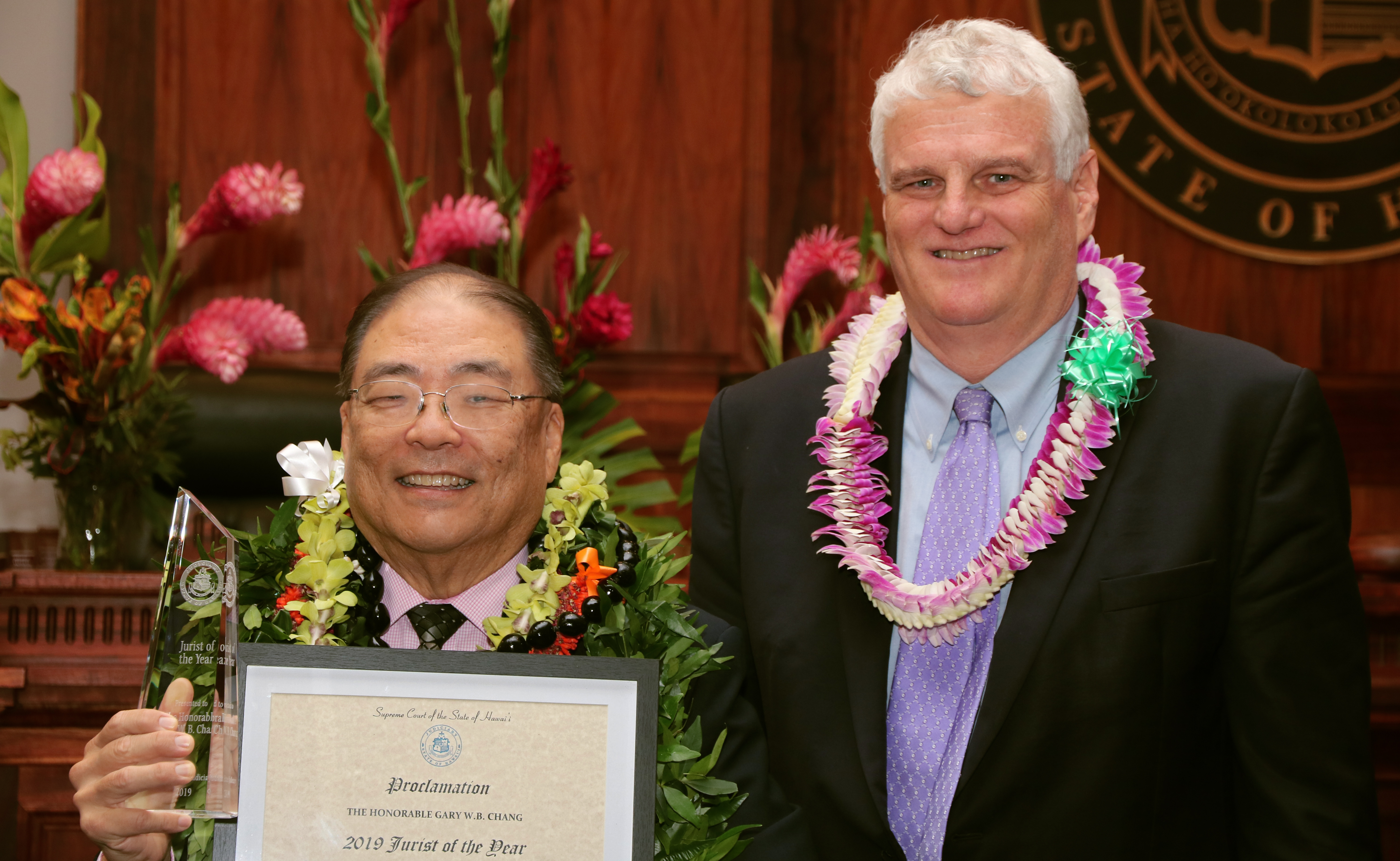Judiciary 2019 Jurist of the Year and Judiciary Employees Honored