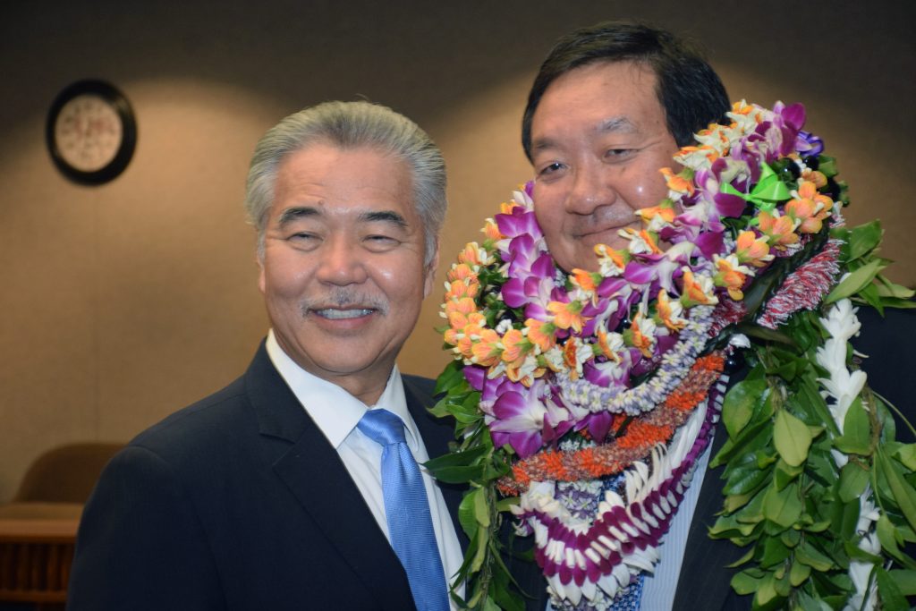 picture of Judge Kawano and Gov. Ige