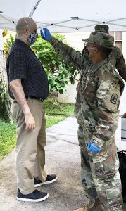 National Guard Assisting with Temperature Checks at State Courthouses