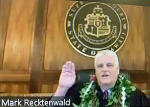 Chief Justice Mark E. Recktenwald swearing in