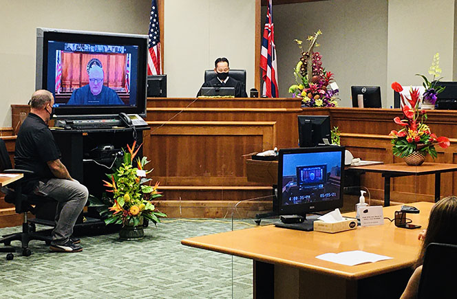 Photograph of overview of courtroom during Jeffrey Ng's ceremony