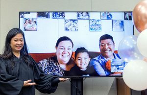 Image of Judge Nagata and Lealasola family.