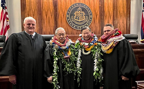 Image of CJ and Judges Ho, Kawashima, and Montalbano.