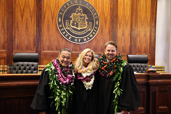Image of Judges David Hayakawa, Erika Ireland, and Robert Brown.