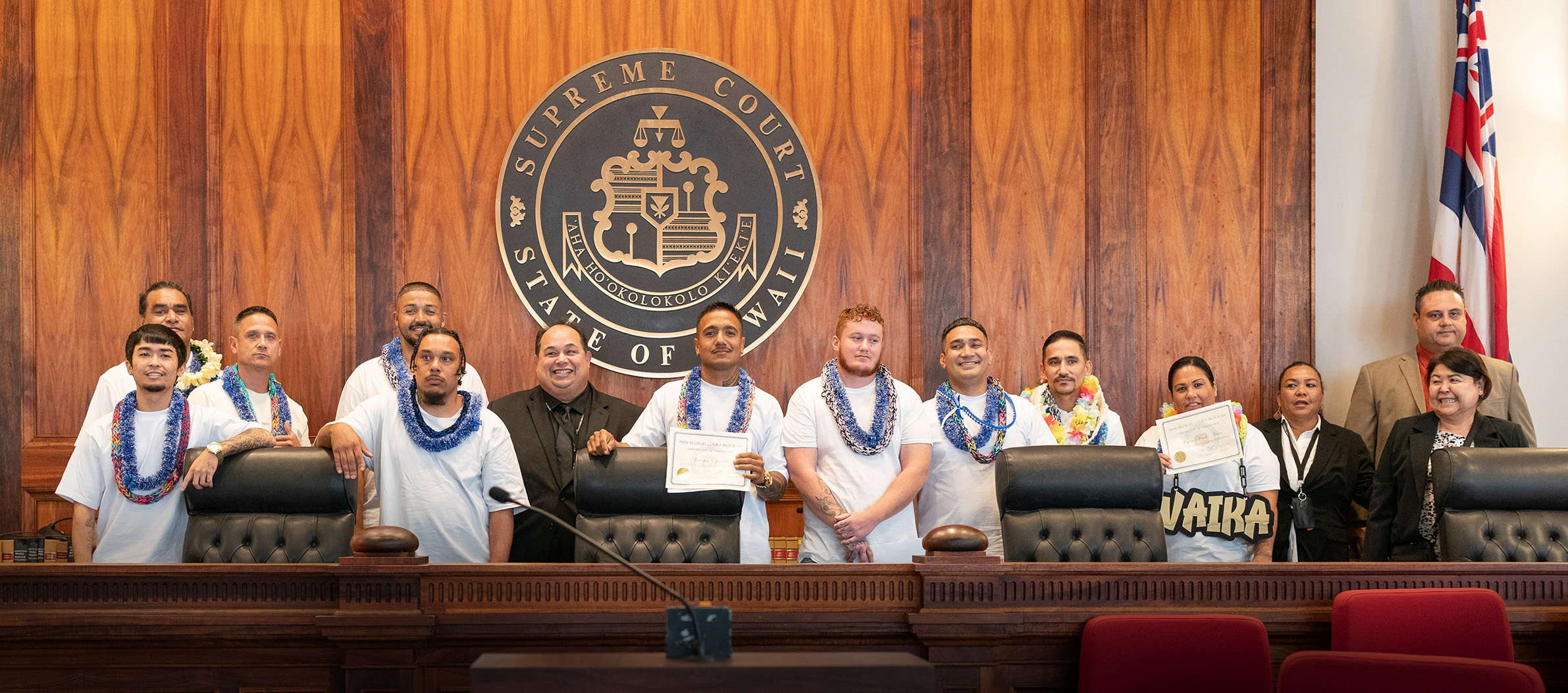 Graduates of Drug Court 2025 take a group photo.