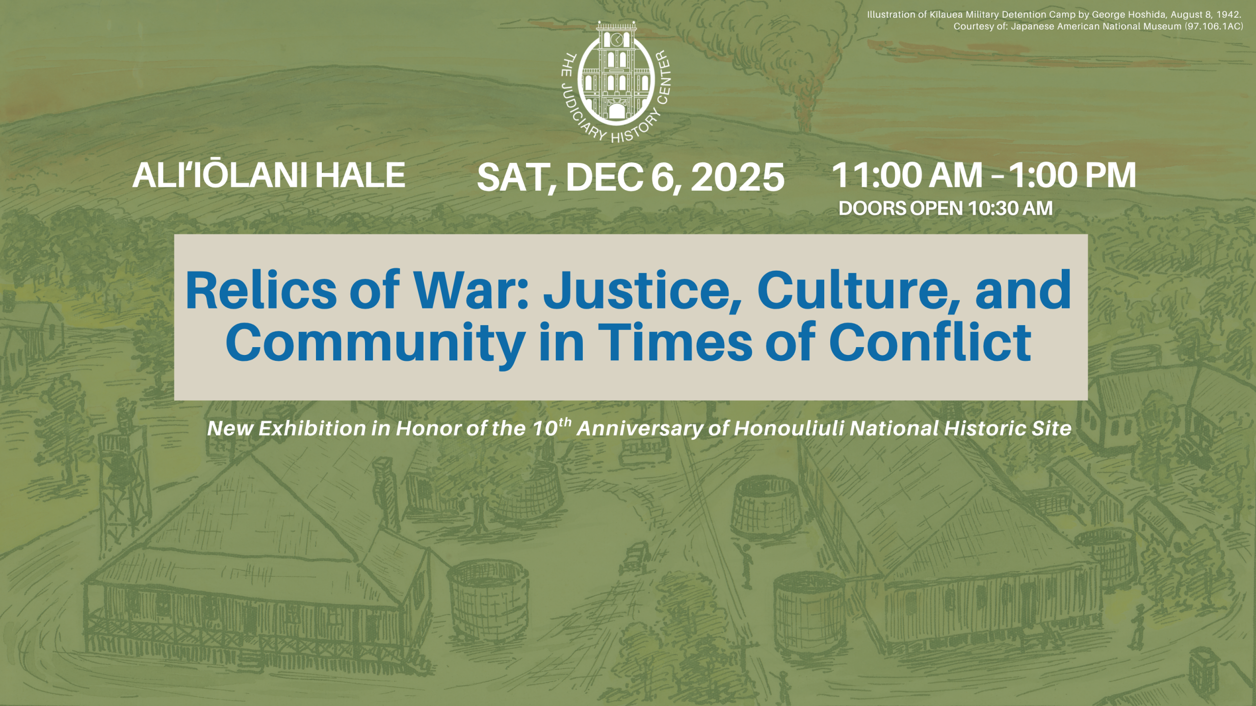 New Exhibition Opens at Judiciary History Center: Relics of War — Justice, Culture, and Community in Times of Conflict
