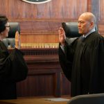 Vladimir P. Devens is sworn in as Chief Justice of the Supreme Court of the State of Hawaiʻi. Acting Chief Justice Sabrina S. McKenna administers the oath.