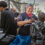 Volunteers gave free haircuts at the Hawaiʻi State Judiciary’s Adult Client Services Branch (ACSB) Hoʻopili Kaiāulu Resource Fair 