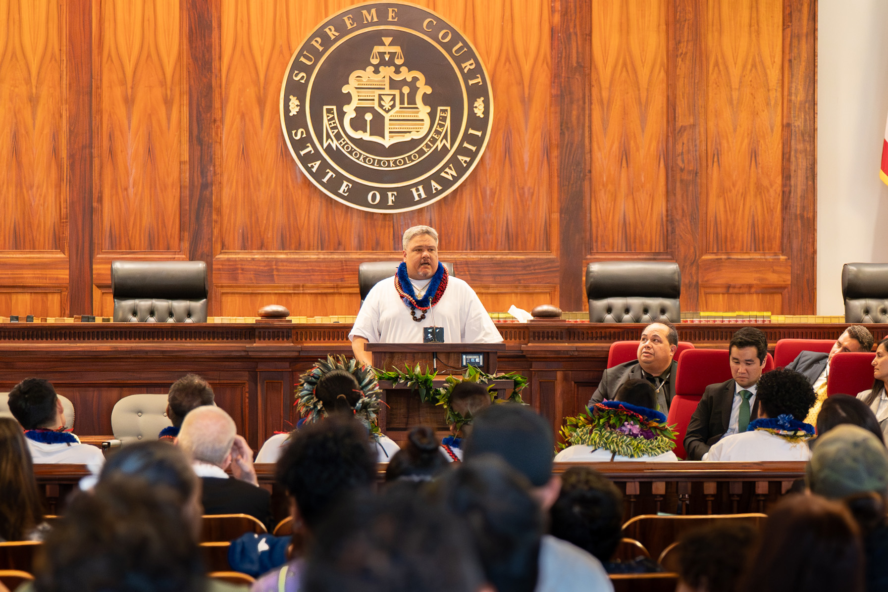 Graduate Clifford Cantrell speaks at Drug Court graduation on May 15, 2026.