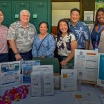 Special Assistant Angela Min, Assistant Court Administrator John Hausler, Assistant Court Administrator Michelle Torres, Deputy Chief Court Administrator Michelle Acosta, Court Administrator Jacquetta Livingston at the Judiciary's booth at the 2026 Hawaiʻi Access to Justice Conference.